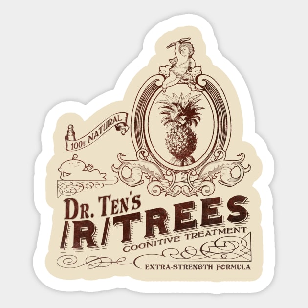 Dr. Ten's /r/trees Cognitive Treatment Sticker by Droidloot